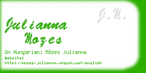 julianna mozes business card